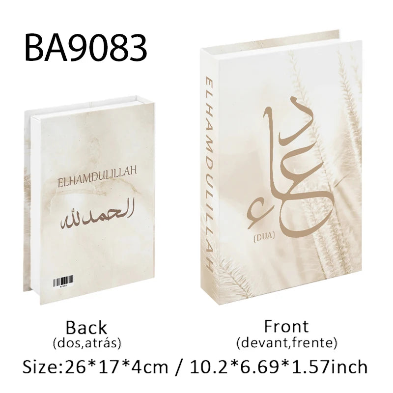 Islamic Mosque Kabaa Luxury Fake Book Home Decor Decorative Books Storage Box Simulation Book Coffee Table Interior Decoration