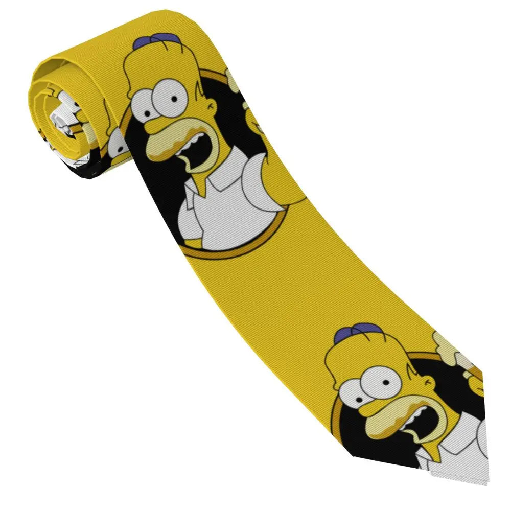Personalized The S-Simpsones Homer Neck Ties Men Formal Silk Wedding Neckties