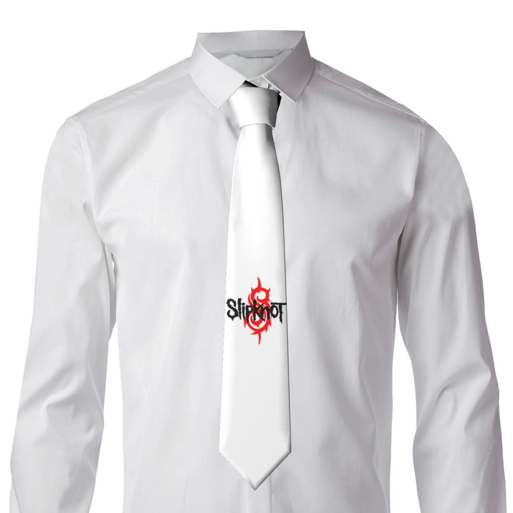 Slipknots Neckties Men's Customized Silk Heavy Metal Rock Music Gift Neck Tie for Office
