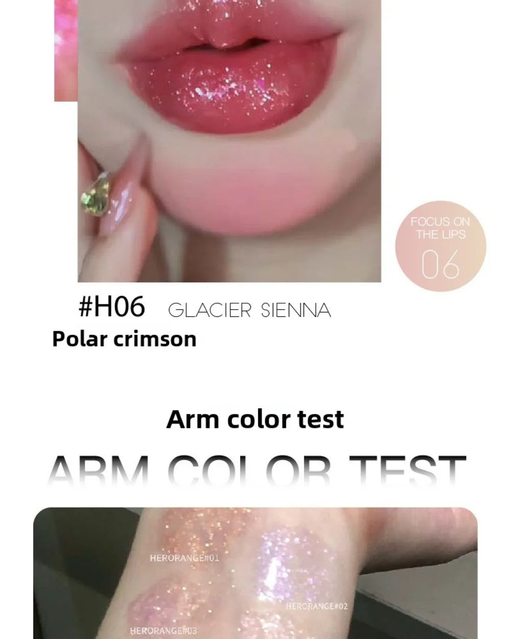 Sparkle Long-Lasting Lip Gloss Non-Fading Moisturizing Liquid Lipstick Non-Sticky Clear Lip Glaze for Women