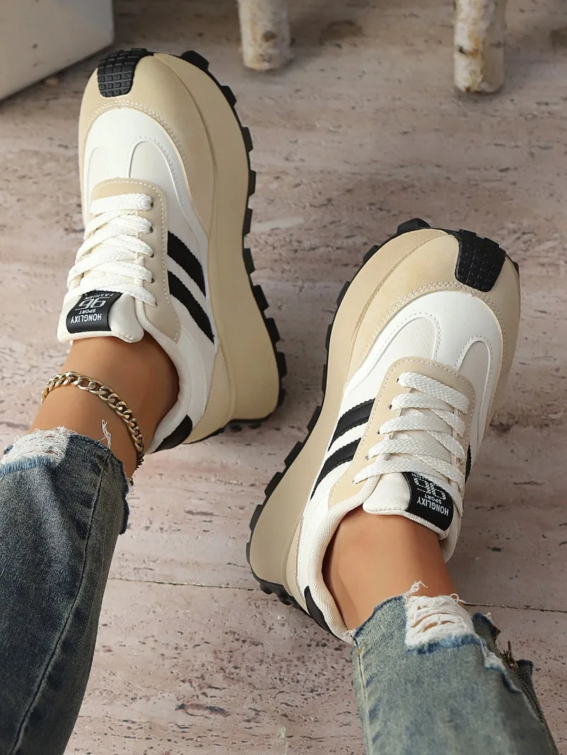 Women's Platform Shoes Fashion Forrest Gump Shoes 2026 New Sneakers for Women Casual Tennis Shoes Thick Sole Vulcanized Footwear
