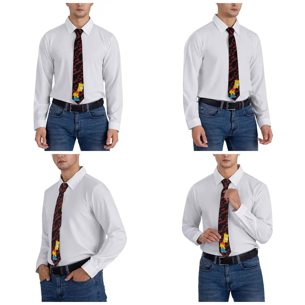 Personalized The S-Simpsones Homer Neck Ties Men Formal Silk Wedding Neckties