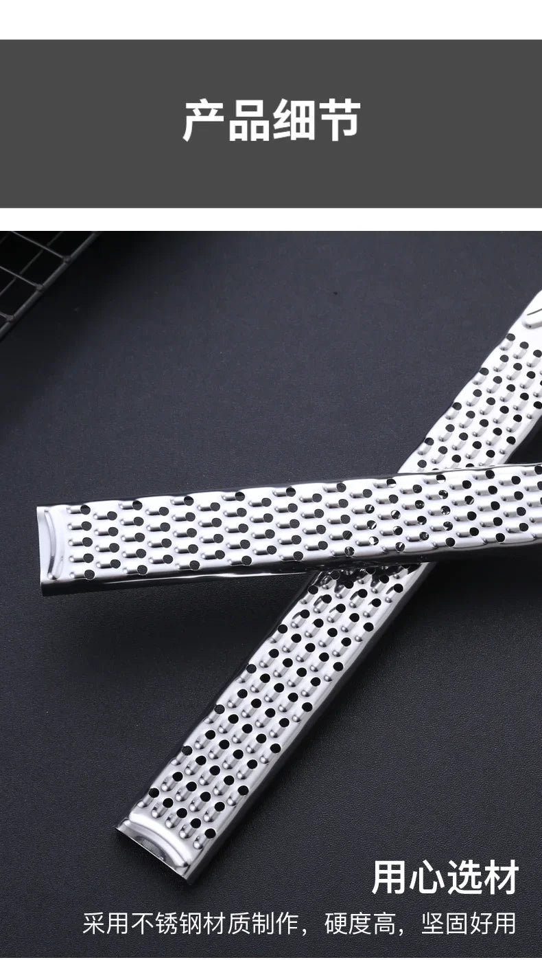 Stainless Steel Grater Cheese Long Planer Baking Handheld Cheese Grater Chocolate Grater Lemon Peel Scraper Cheese Grinding Tool