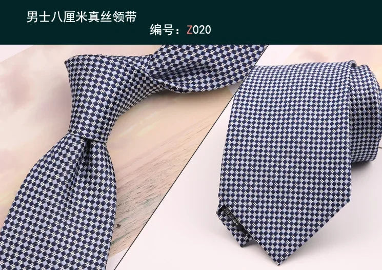 8cm Adult Silk Neckties for Mens Suits Wedding Neck Ties Retro Striped Corbatas Gravata Neckwear Gentleman Gravatas Tie