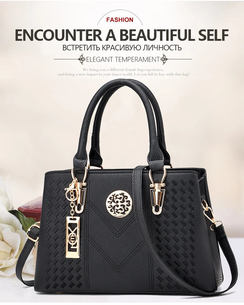 New Famous Designer Brand Bags Women Leather Handbags  Luxury Ladies Hand Bags Purse Fashion Shoulder Bags Gift