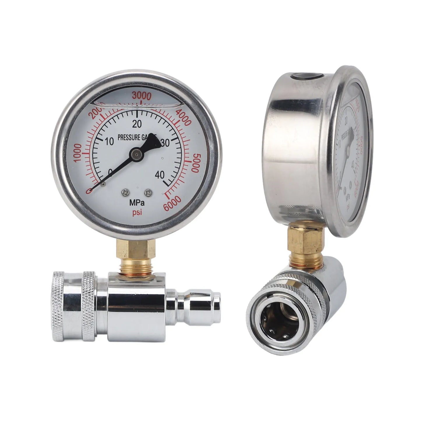 Pressure Washer Gauge 6000psi High Pressure 3/8in Quick Connect Parts Accessories Pressure Washer Parts Accessories