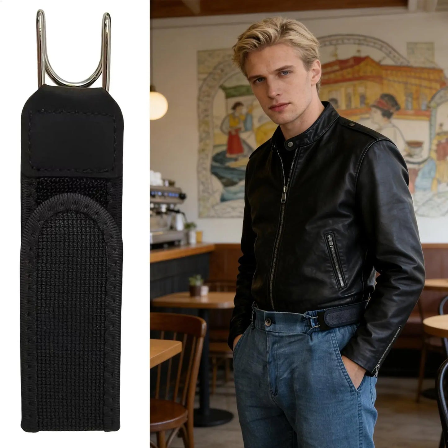 No Buckle Elastic Belt Unisex Waist Strap Stretch Work Casual Belt Fashion Accessories for Business Travel Home Office Commuting