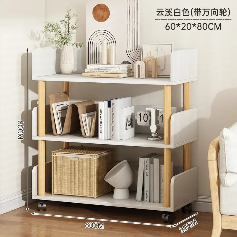 Modern Office Staggered 6-Shelf Luke Bookcase Storage Shelves  Kids Bookshelf Bookcase Display Libreria Mobile Library Furniture