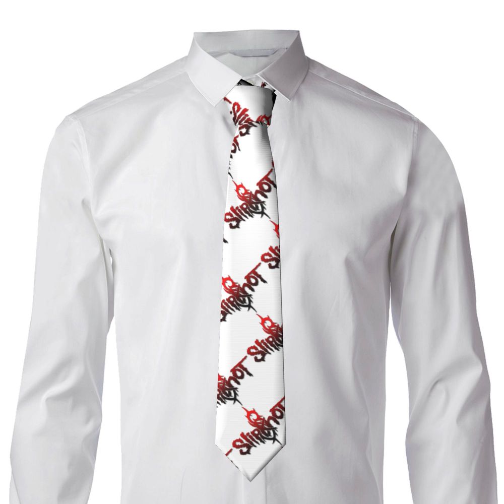 Slipknots Neckties Men's Customized Silk Heavy Metal Rock Music Gift Neck Tie for Office