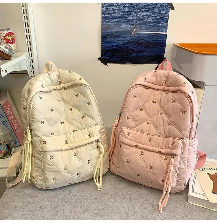 New Large Capacity Children's School Backpack Lightweight Bow Students Schoolbag School Bags Boys Girls Tutoring Bag Laptop Bag
