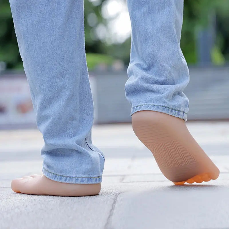 Artificial Foot Shoes Quirky Ideas Men's and Women's Toe Big Foot Spoof Red Five Finger Feet Fashion