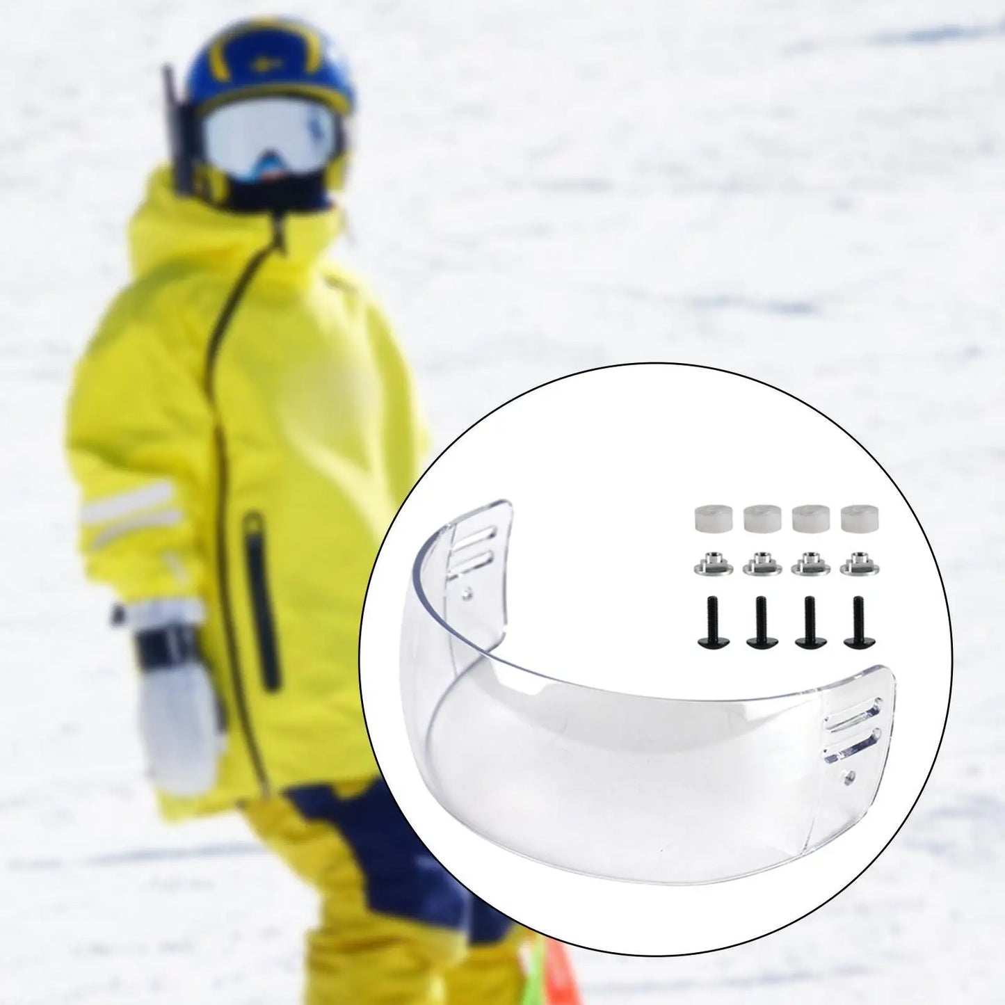 Hockey Helmet Visor Universal Transparent Protector Helmet Shield for Safety Work Accessories