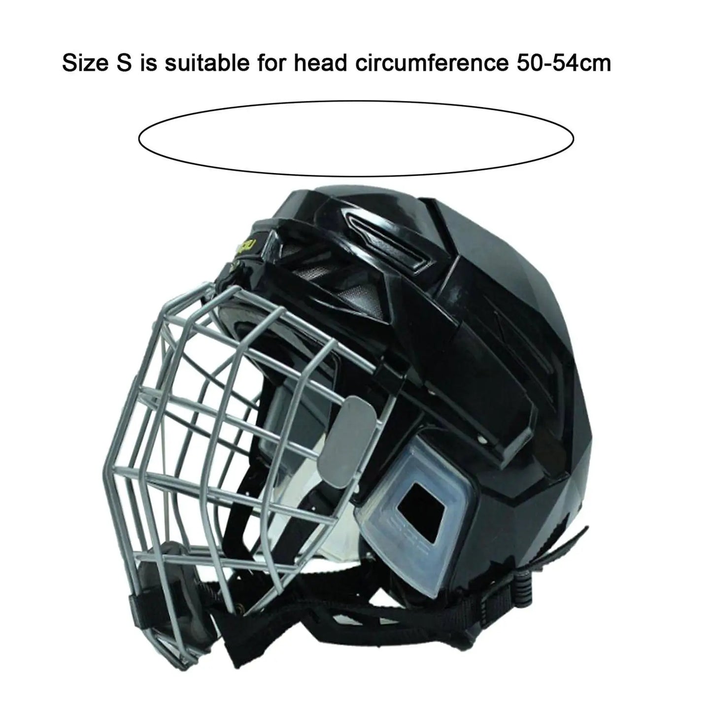 Hockey Helmet Ice Skate Helmet Ice Hockey Helmet Black Adjustable Hockey Gear Roller Skating Helmet for Dryland Hockey Match