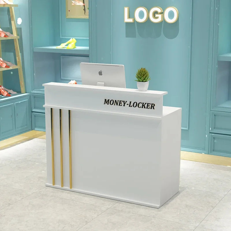 Modern Salon Bar Counter Simple Beauty Small Clinic Hair Salon Reception Desk Escritorio De Recepcion Commercial Furniture