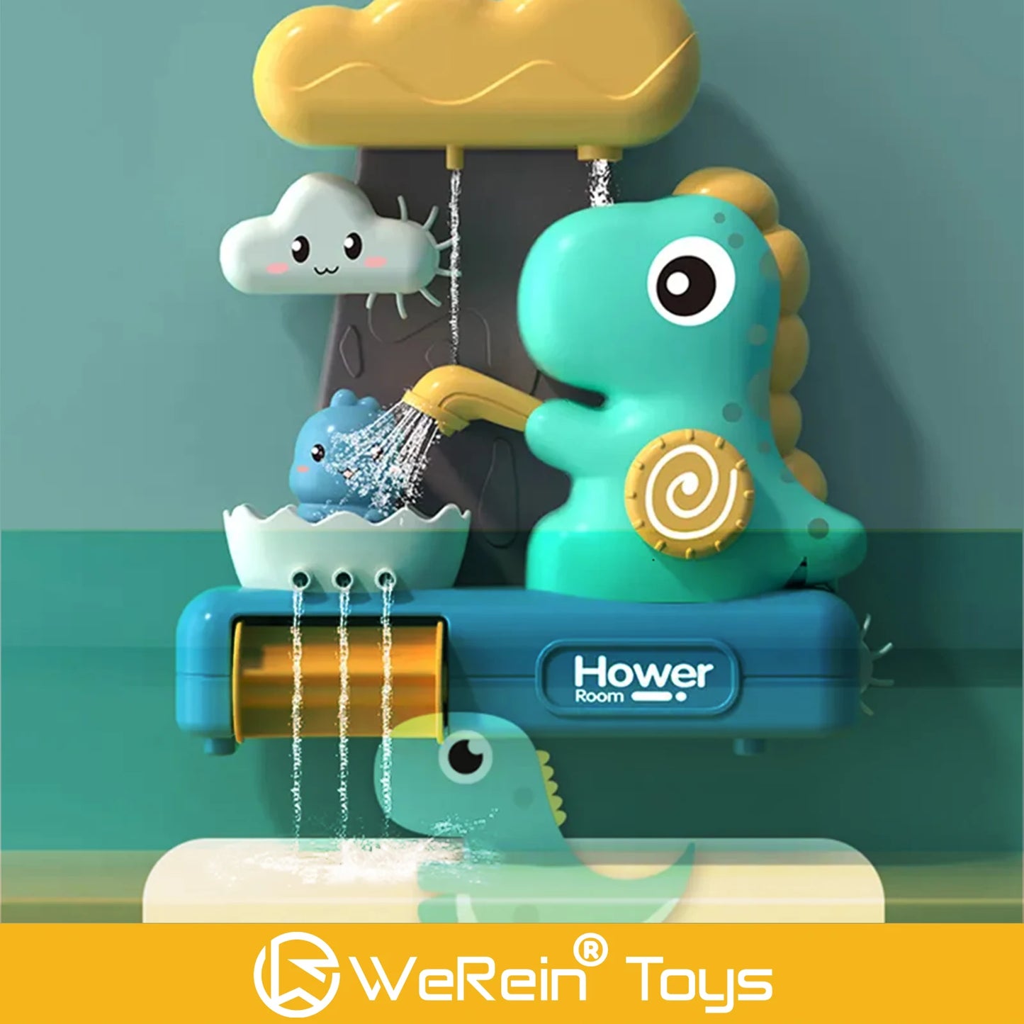 Dinosaur-style baby bathing toy
