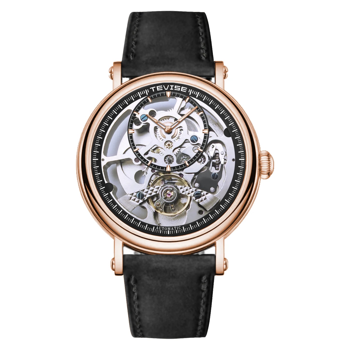 TEVISE New Automatic Watch for Men Mechanical Watch Skeleton Wristwatch Luminous Stainless Steel Top Luxury Watch Waterproof