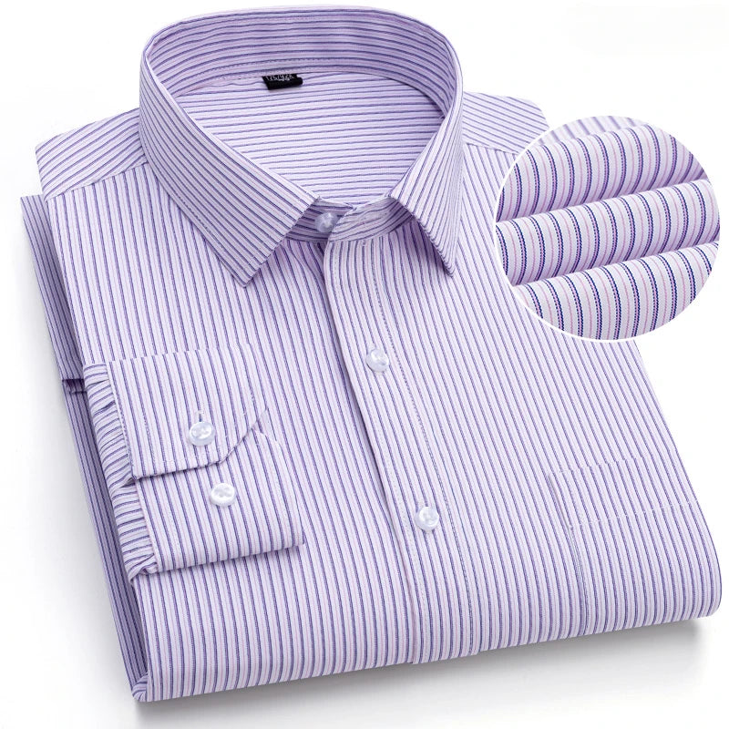 New in shirt elegants cotton long-sleeve shirts for men slim fit Casual plain shirt plaid designer tops soft houndstooth clothes