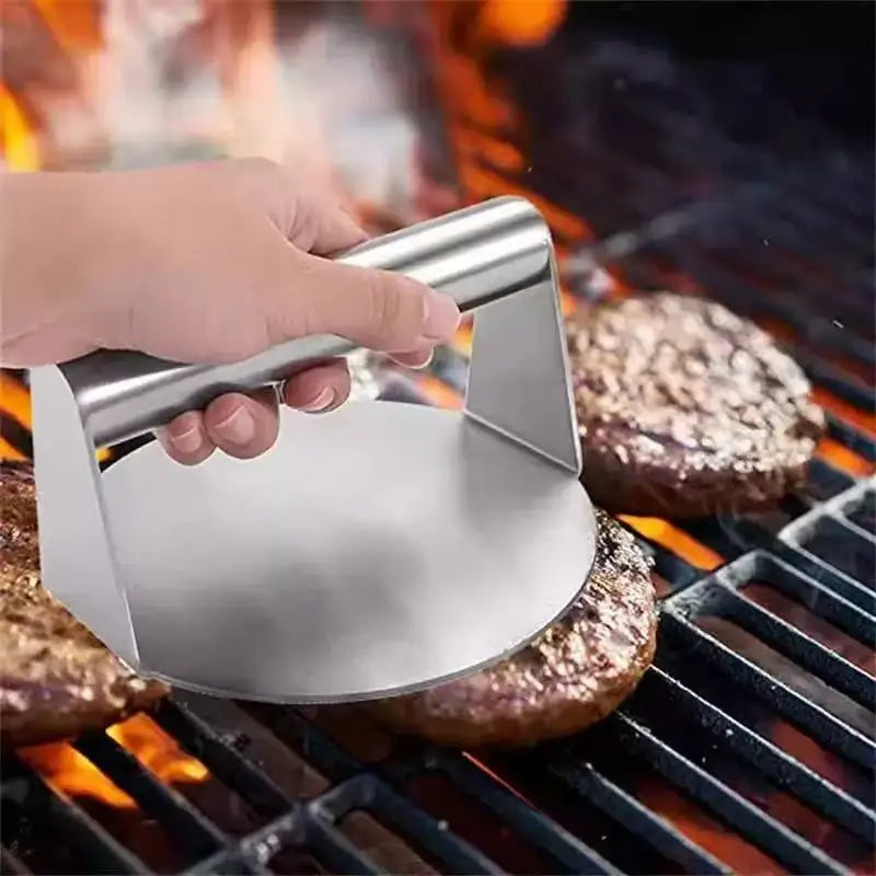 Hamburger Press Maker 1pc Stainless Steel Non-Stick Circular Square Burger Kitchen Tool Meat Press