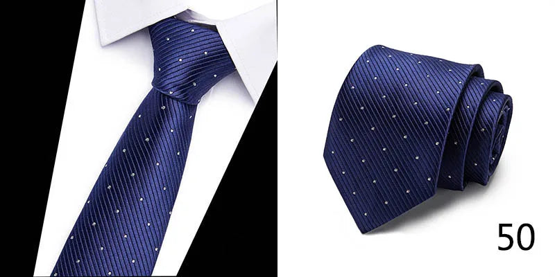 Hot Sale Necktie Man 7.5 cm Silk Tie Solid Color Gravatas Suit Accessories Fit Wedding Holiday Party