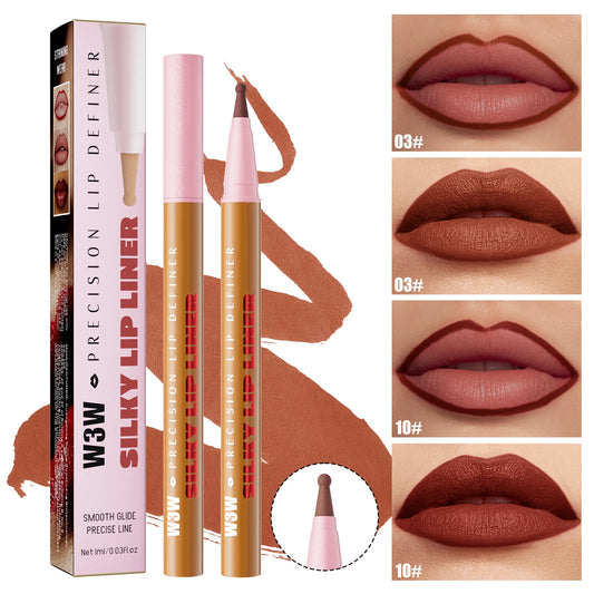 Waterproof Long Lasting Lip Liner Pencil, High Pigment Smooth Matte Lip Liner, Sweatproof Non-Fading Lip Contour Makeup
