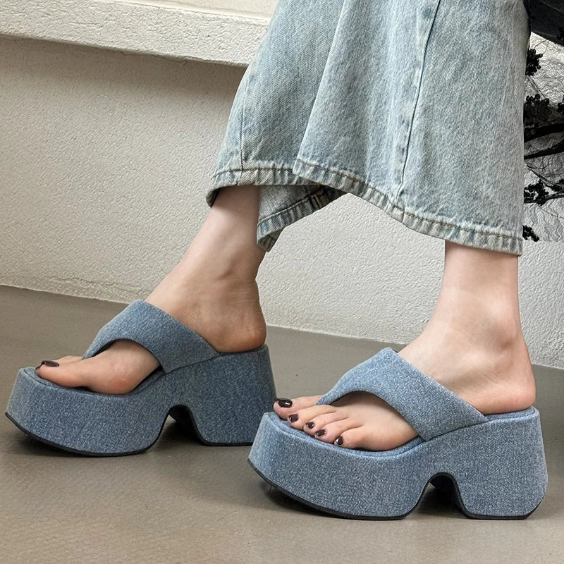 Pumps Flip Flops Slippers Shoes For Ladies New 2026 Female Footwear Platform Wedges Women Slippers Fashion Slides Heels  Shoes