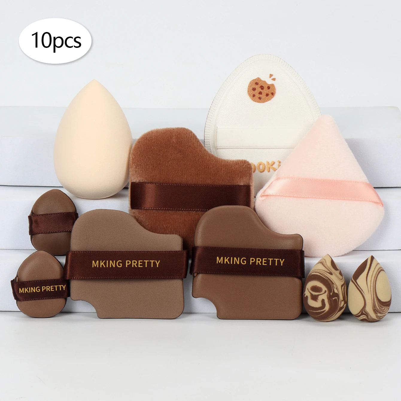 10/20/30/40/50-Piece Set of Multifunctional Makeup Tools, Expands When Exposed to Water, Suitable for All Skin Types