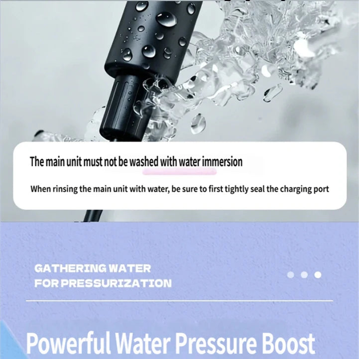 2.5L Portable Electric Bidet Sprayer, IPX6 Waterproof Rechargeable Handheld Hygiene Shower for Travel Camping Outdoor Cleaning
