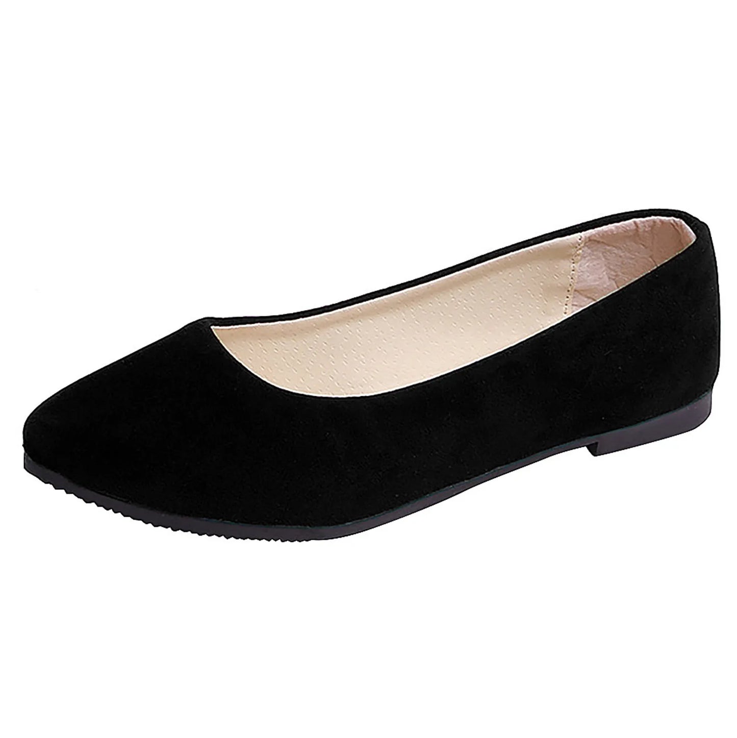 Women Suede Loafers Flat Heel Shallow Female Shoes Spring Summer Square Toe Basic Concise Women Pumps Size 36-43