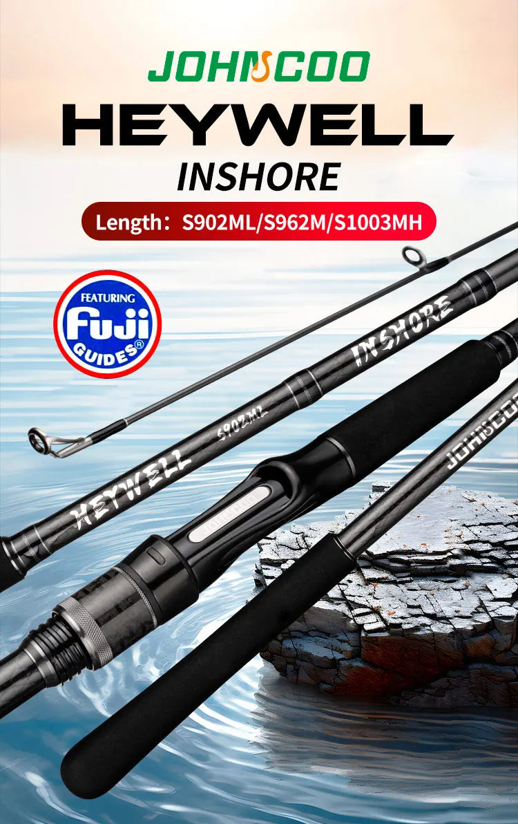 Long casting Fishing rod Inshore Fishing rod for seabass 2.7m 3.0m 3.3m Fishing Rod For Spinning rod With Fuji rings