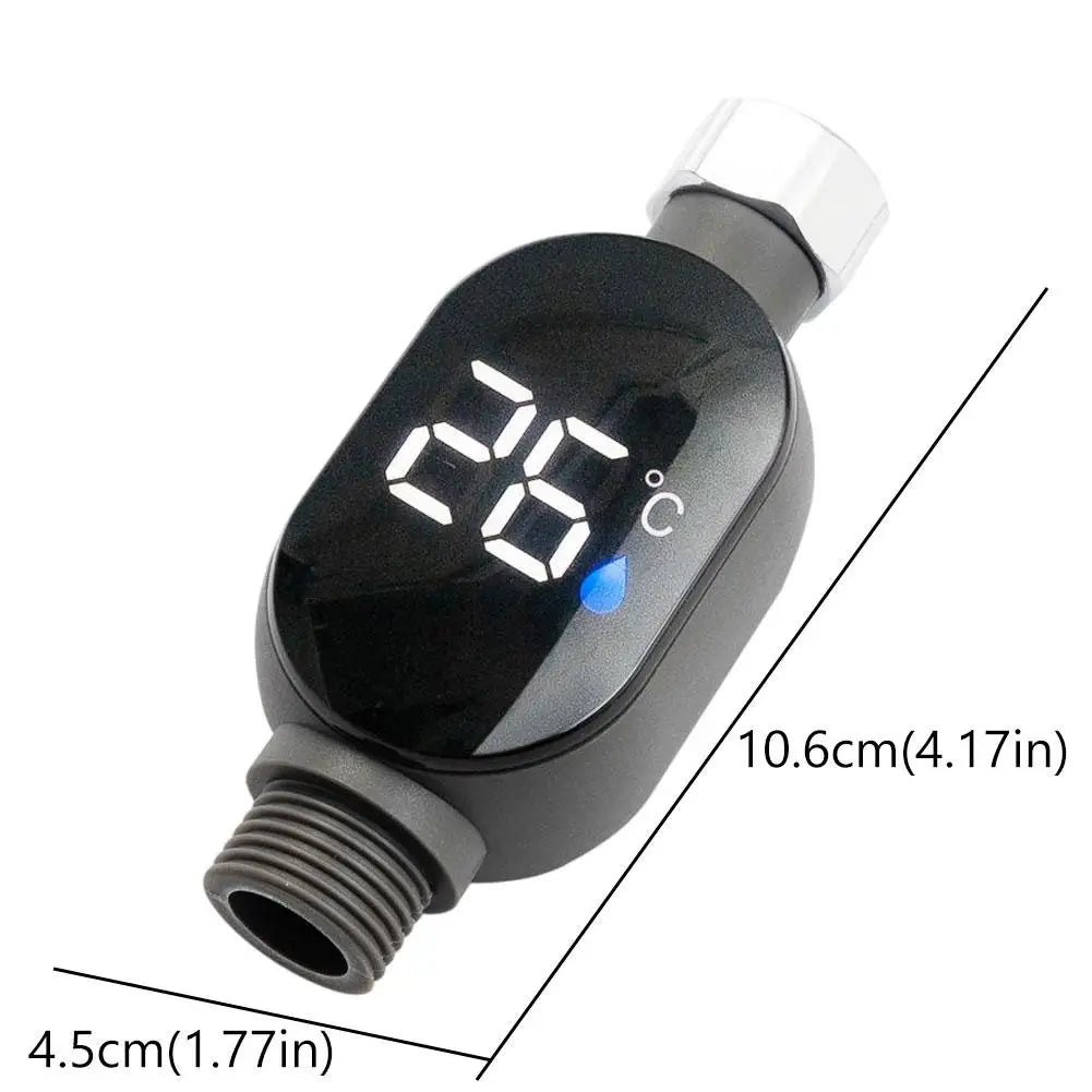 Shower Water Thermometer LED Digital Display&Intelligent Touch Activation 0℃~99℃ Bath Thermostat For Home Bathroom Measurement