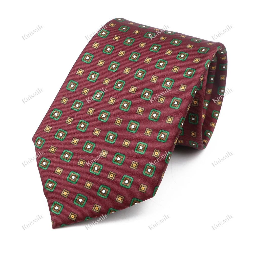 New Design Bohemian Style Necktie For Men Silk Touch Soft Blue Red Yellow Necktie Fit Wedding Party Business Office Accessory