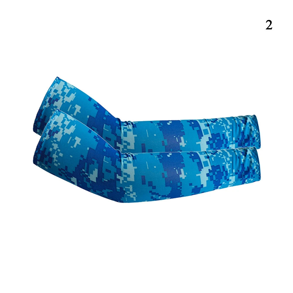 Arm Sleeves Ice Silk Sports Sleeve Sun UV Protection Hand Cover Cooling Warmer Running Cycling Fishing Mangas Para Brazo Beach