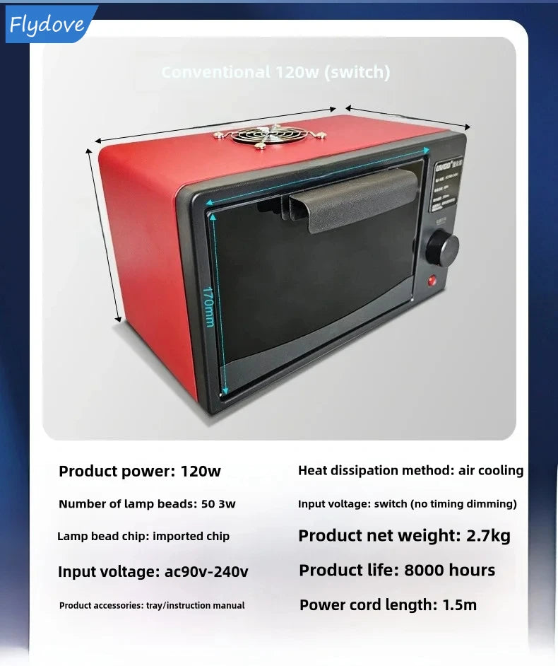UV Curing Box High Intensity Ultraviolet Lamp OCA Oven 365nm 395nm 405nm LED UV OVEN Cabinet For UV Resin Fast Flexible Screen