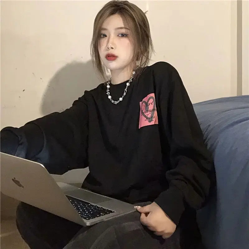 Patchwork Hoodies Women Loose Designer Korean Style Spring Fashion Leisure All-match Female Streetwear Students Ins Sweatshirts