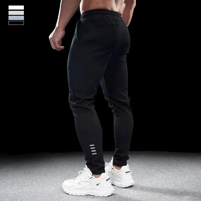 Men's Sports Gym Fitness Casual Slim Stretch Running Pants Tops Men's Quick-drying Breathable Training Pants Autumn Winter