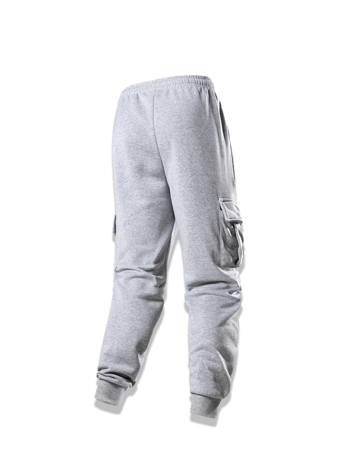 Spring Autumn Casual Sweatpants Men Drawstring Solid Color Cargo Pants Outdoor Running Pockets Trousers Male Daily Long Pants