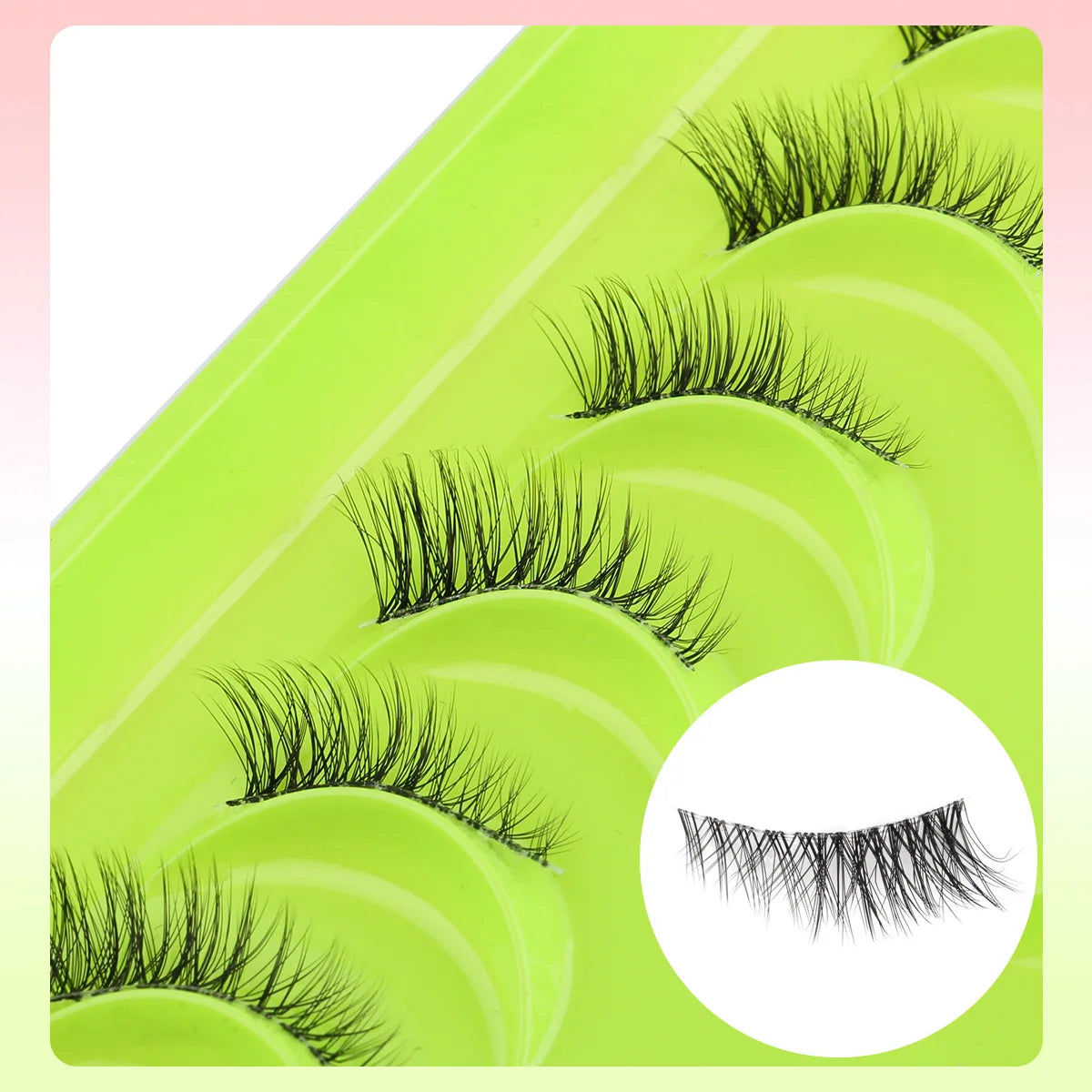 YSDO 3/7/10 Pair Half Eye Lashes Soft Natural Fake Lashes Look Short Wispy Clear Band Fox Eye Lash Faux 3d Mink Eyelashes Makeup