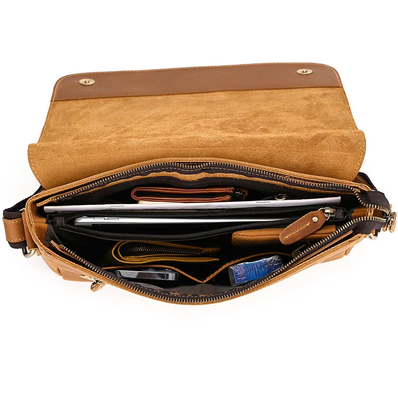 Genuine Leather Man Shoulder Bags Cow Skin Mens Casual Crossbody Bag Messenger Bag cross shoulder bag men leather