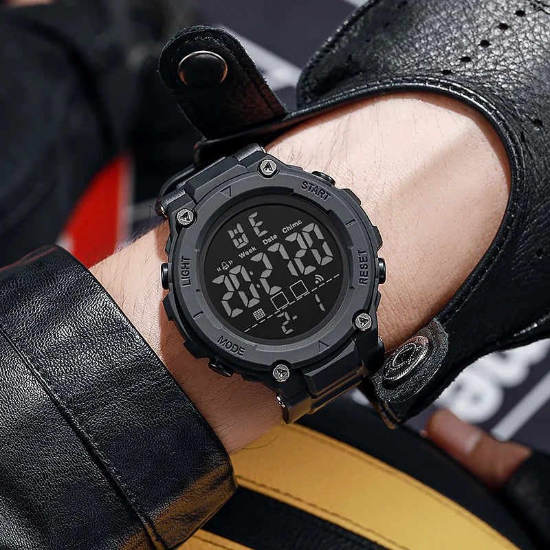 Digital Sports Watch for Men Waterproof Luminous Men's Sport Watches Alarm Clock Military Kids Student Electronic Watches ﻿