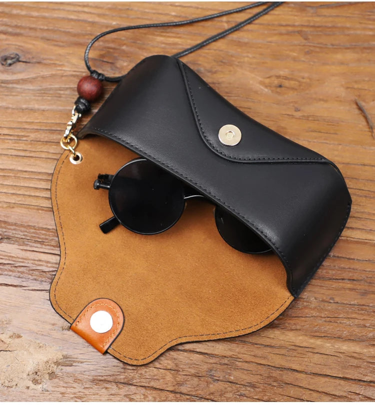Genuine Leather Eye Glasses Bag for Eyeglass High Quality Handmade Causal Glasses Case Sunglasses Protector Pouch