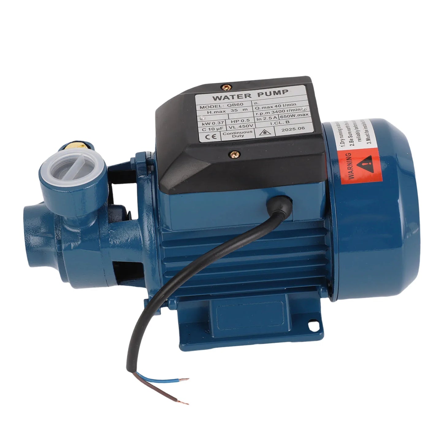 Solar  Solar  650W 3400rpm 35m Lift 1in Outlet Pressure Boosting 40L/min Centrifugal Pump
