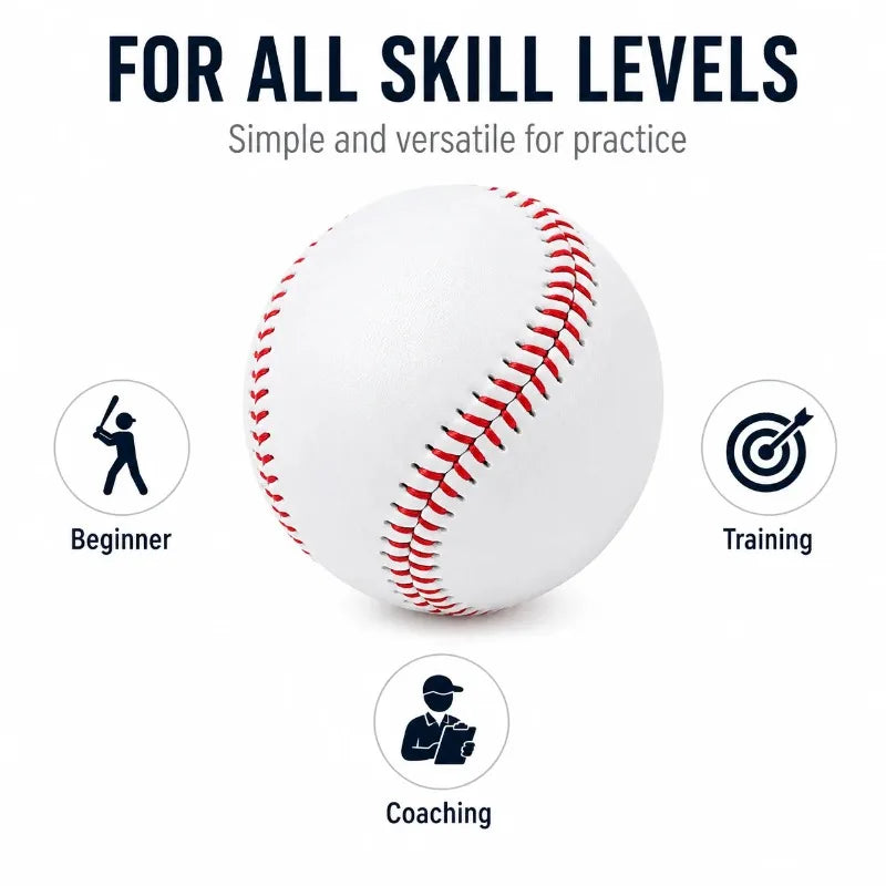 Baseball No. 9 Hardball Training Handmade Balls Fitness Products White Safety Kid Baseballs Men's Practice Team Game