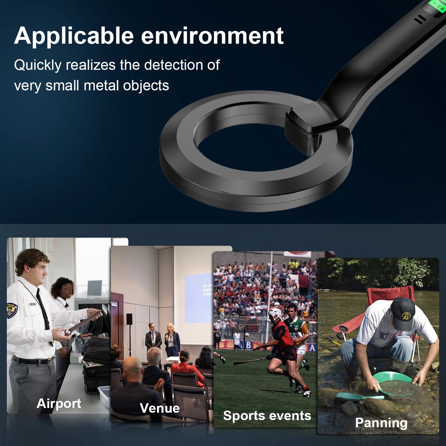 Metal Detector, Manual Alarm, High-Sensitivity Metal Scanner, Safety Verifier, Pointer, Search Coil, Metal Detection Tool