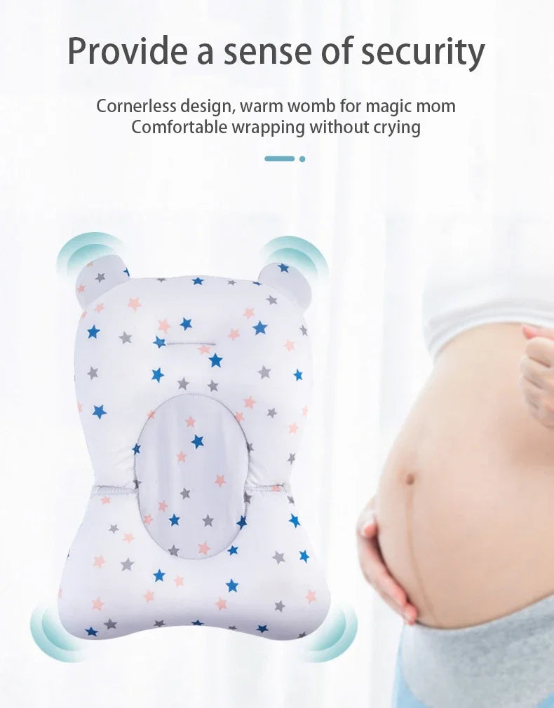 Baby Bath Support Pad Foldable Floating Seat Adjustable Newborn Bathing Cushion Infant Safety Net Hammock