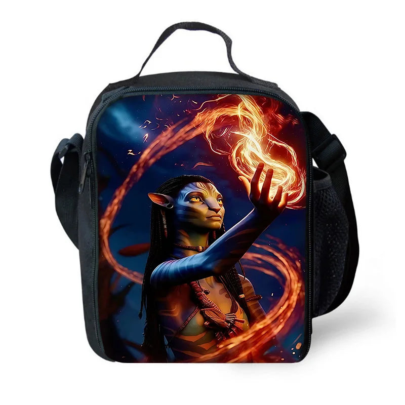 Science Fiction Movie Child School Backpack with Lunch Bags ,Pencil Bags ,School Bags for Boys Girls A-AvatarS Best Gift