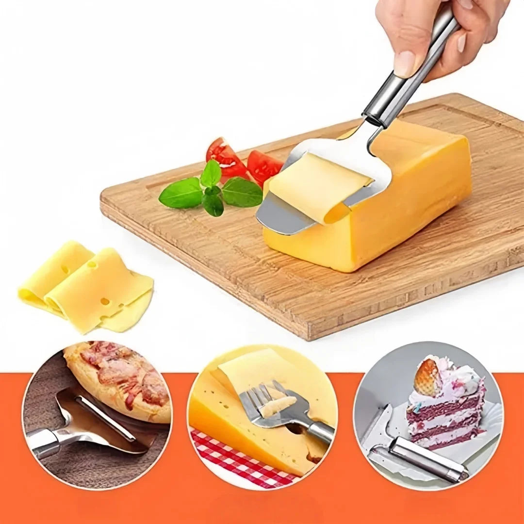 Cheese Slicer Stainless Steel Non Stick Cheese Grinder Multifunctional Handheld Cheese Slicer Baking Tool for Kitchen Cooking