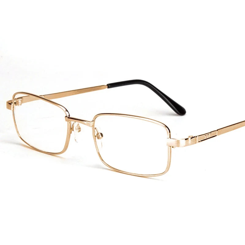 Reading Glasses Real Glass Lens Men Women Square Full Frame Presbyopic Glasses Anti-Scratch Diopter Eyewear +1.5 2.0 2.5