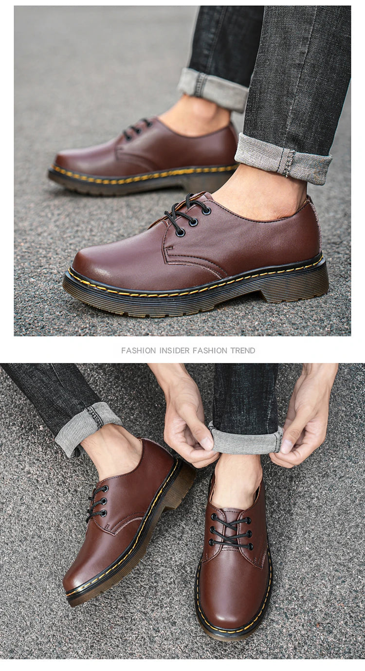 Men's genuine leather formal shoes work shoes classic business casual leather shoes fashionable women's shoes plus size shoes