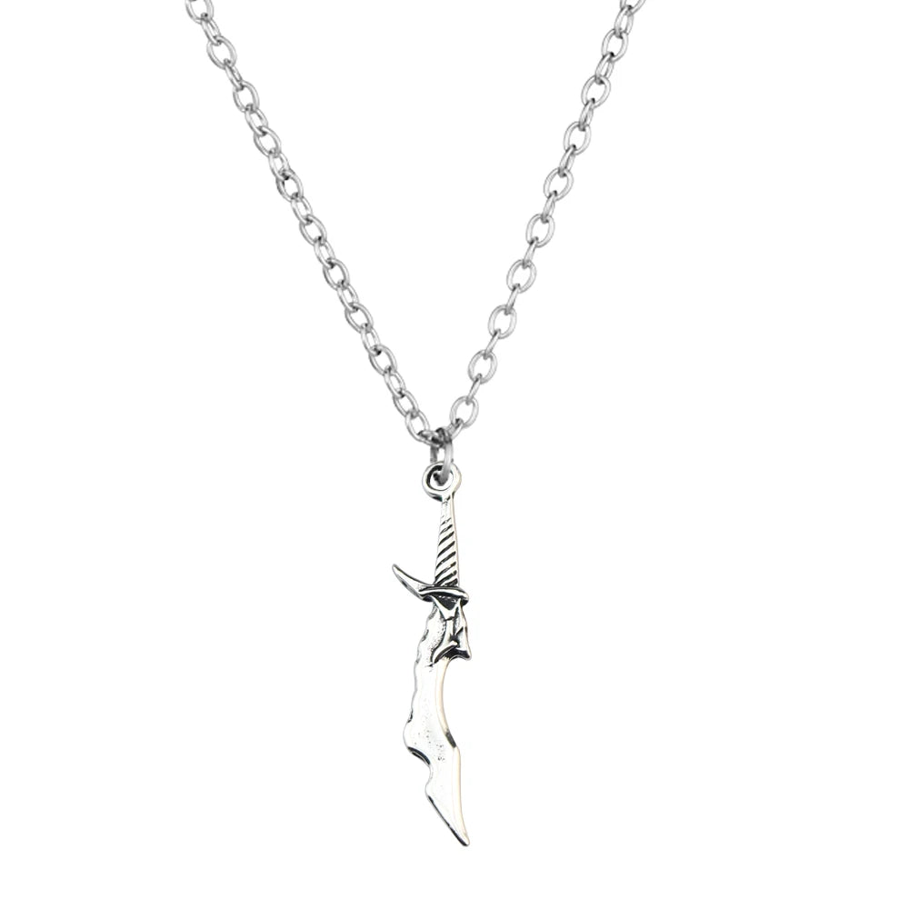 Anime Solo and Leveling Series Necklace Exquisite Fashion Short Blade Model Cosplay Pendant Necklace Trendy Jewelry Presents ﻿