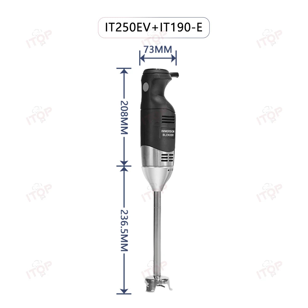 ITOP Handheld Blender 220W 250W Immersion Blender Stick Food Mixer Durable Commercial/ Household Use 8 Files Speed 4000-18000RPM